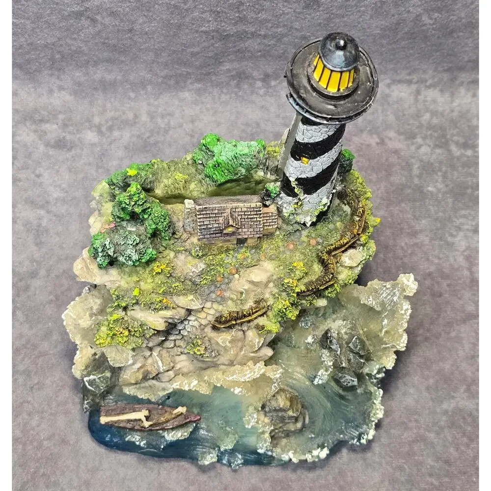 Lighthouse Cottage & Ocean Waves Collectible Home Decor Music Box